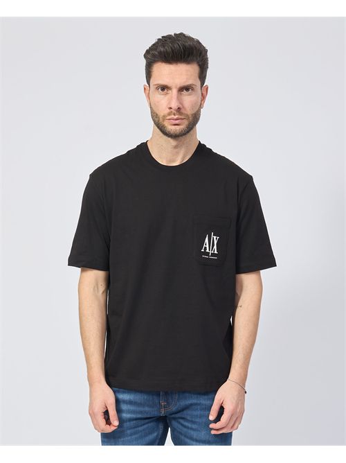 Armani Exchange Crew Neck T-Shirt with Logo Pocket ARMANI EXCHANGE | XM000366-AF12308UC001